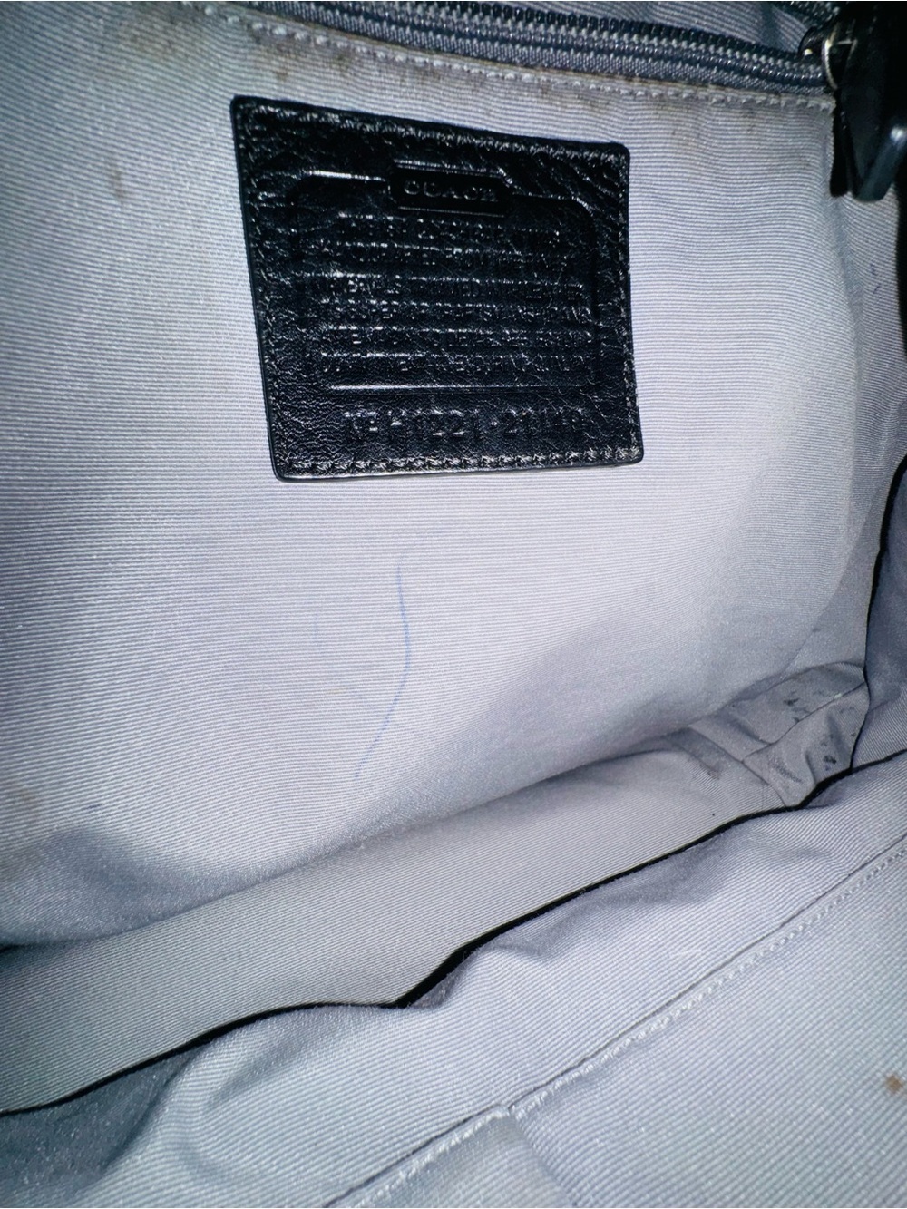 Coach Black and Beige Signature Canvas Shoulder Bag with Tassel - Picture 13 of 13